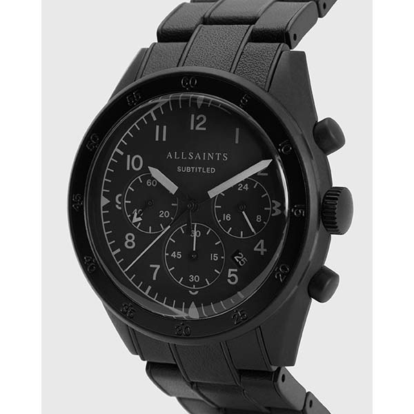 Allsaints Australia Mens Subtitled VII Stainless Steel Watch Black AU67-281